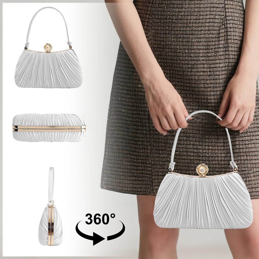 8065 Evening Handbags,Clutch Bag,Pearl Clutch,Seashell Purse,Dress Evening - Picture 3 of 6